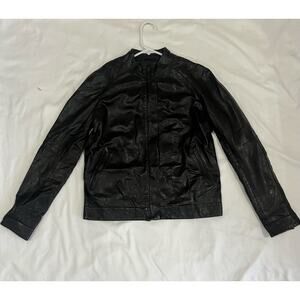 UTERQUE (ZARA LUXURY) WOMAN BIKER 100% LEATHER  Size S